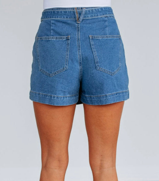 DENIM BOW SKORT