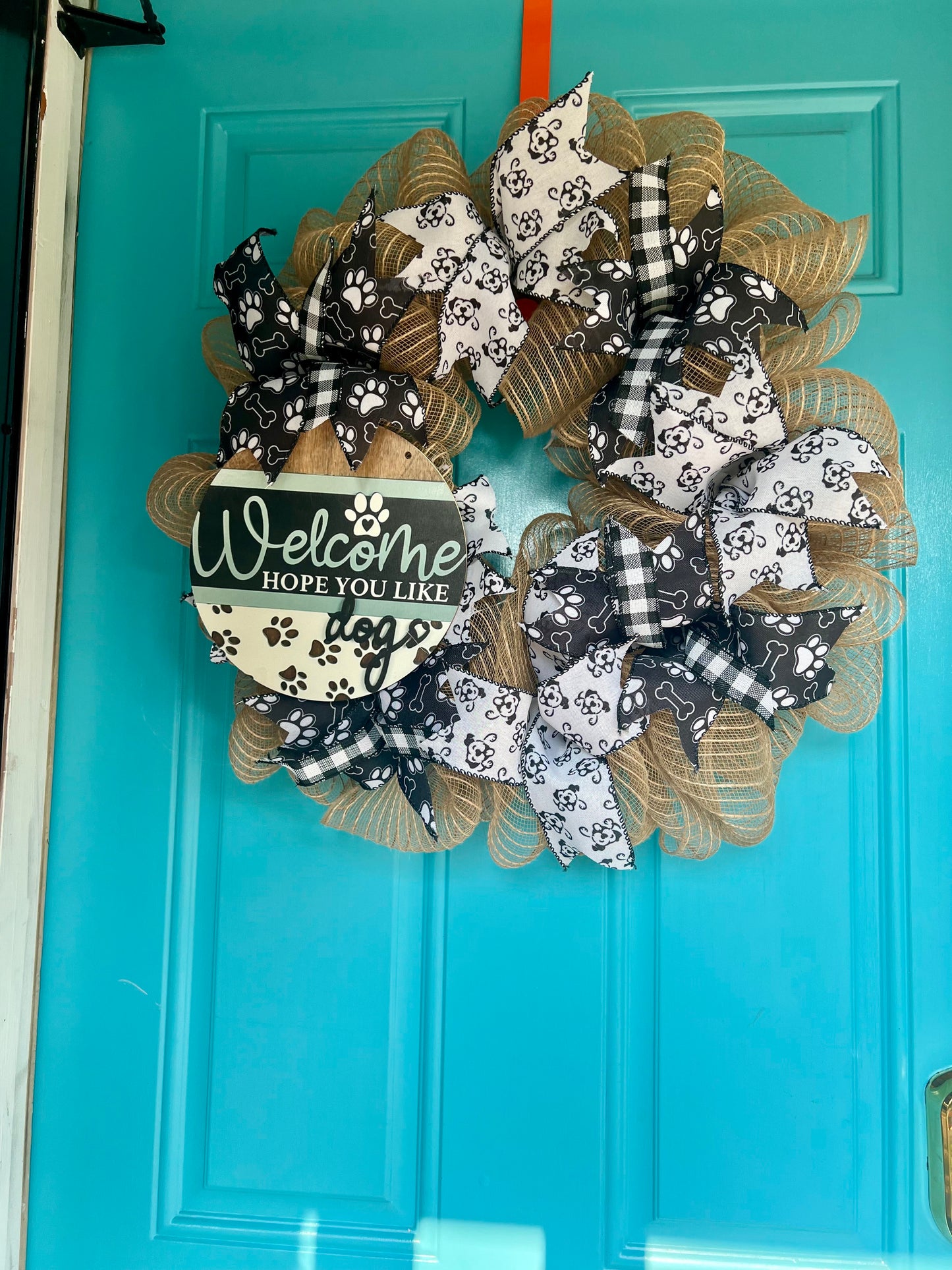 Welcome Dog Wreath