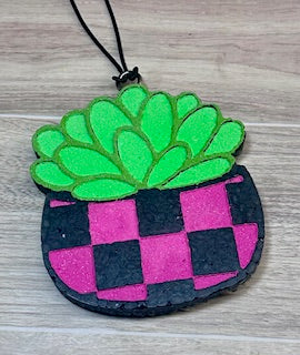 Checkered Flower Pot- Diva