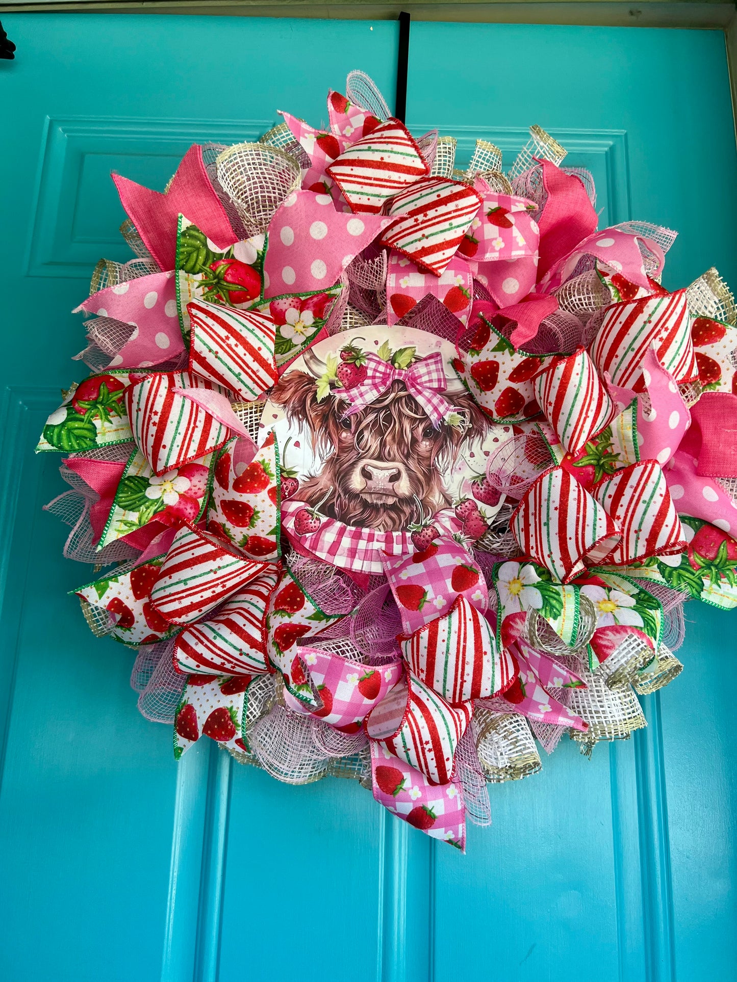 Strawberry Cow Wreath