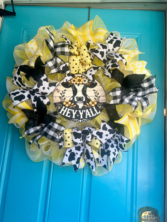 Yellow Cow Wreath