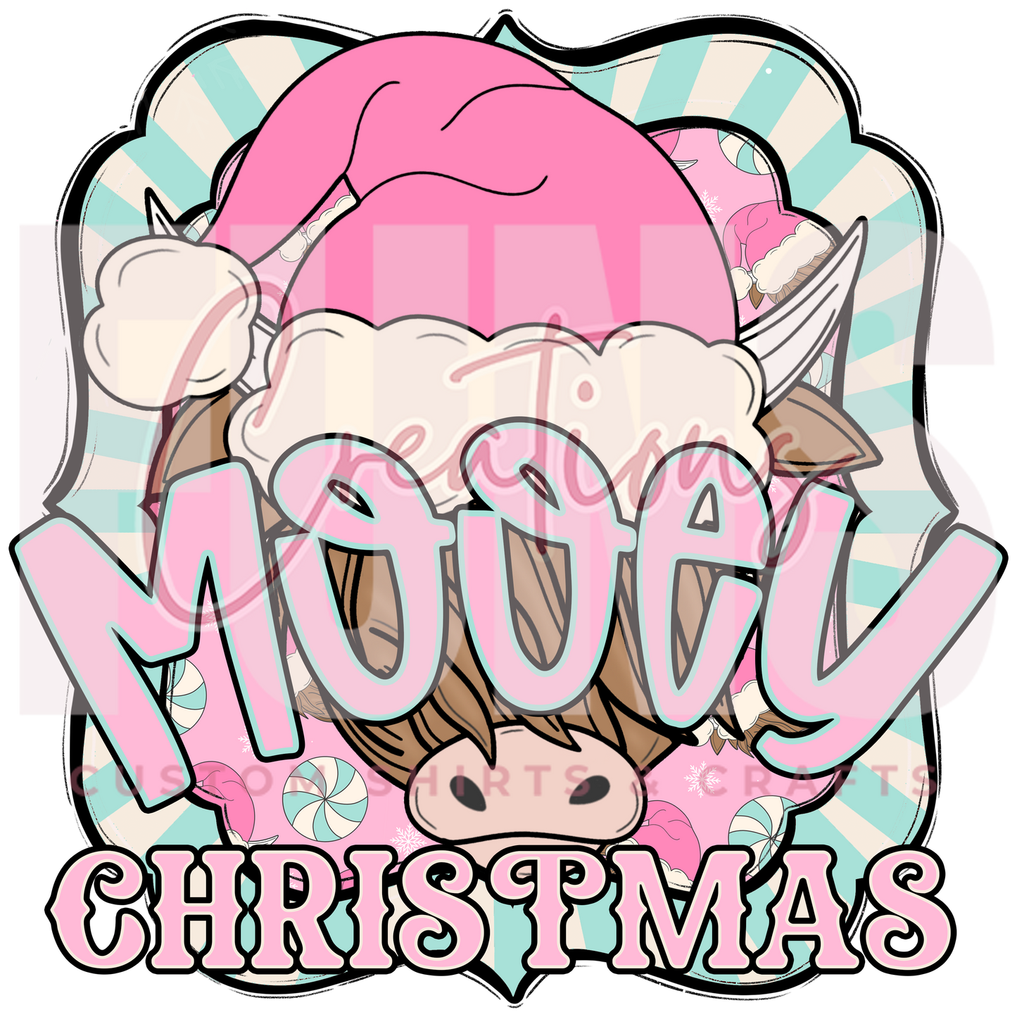 Mooey Christmas DTF Transfer