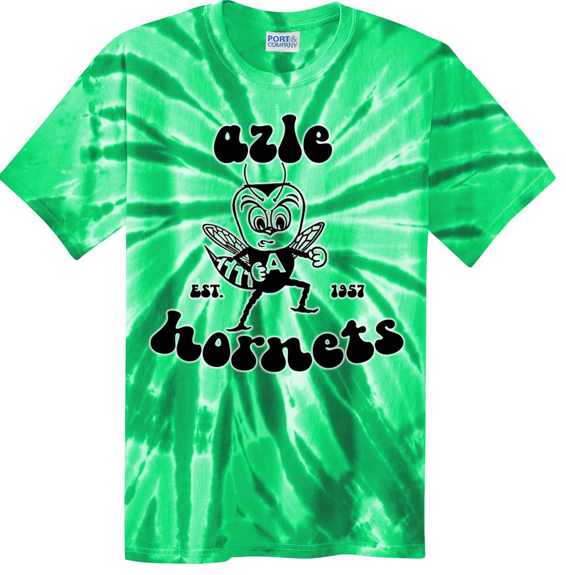 Green Tie Dye Hornets