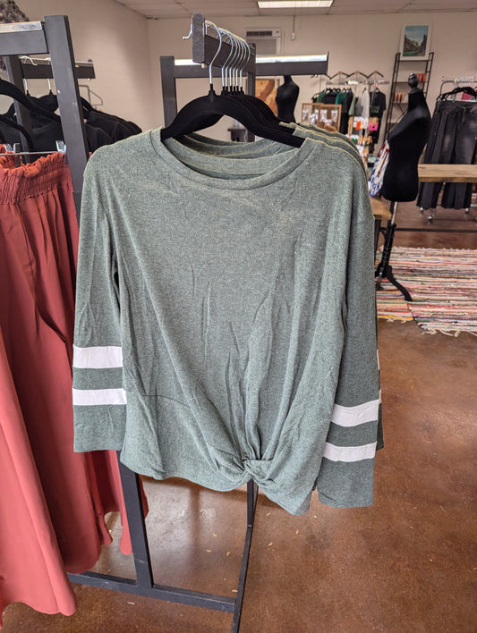 Green Striped Long Sleeve