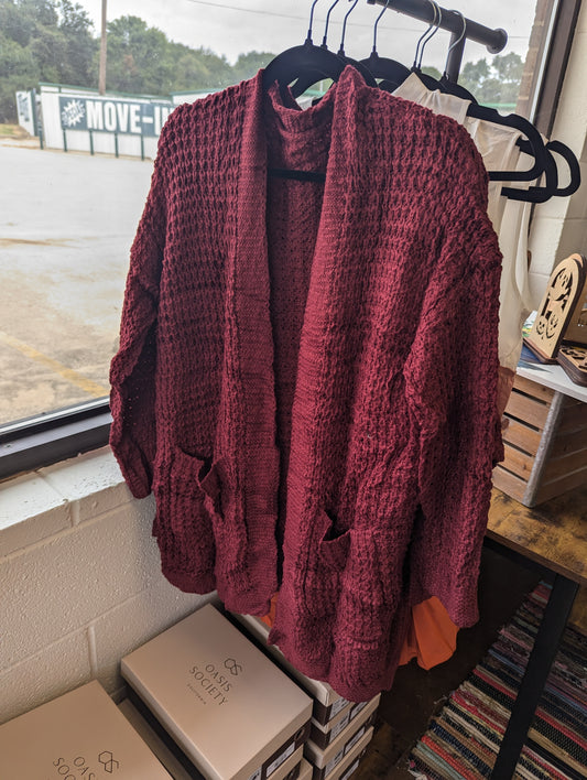 Wine Cardigan