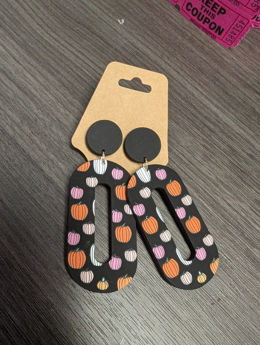 Oval Pumpkin Earrings