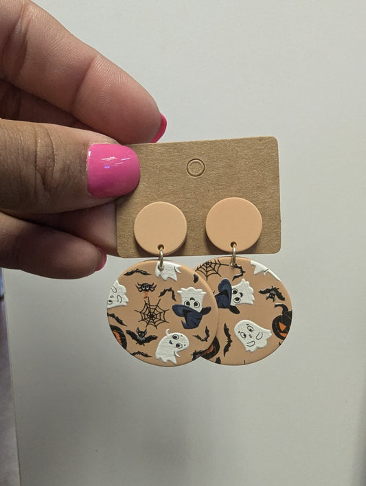 Circle Ghost Earrings