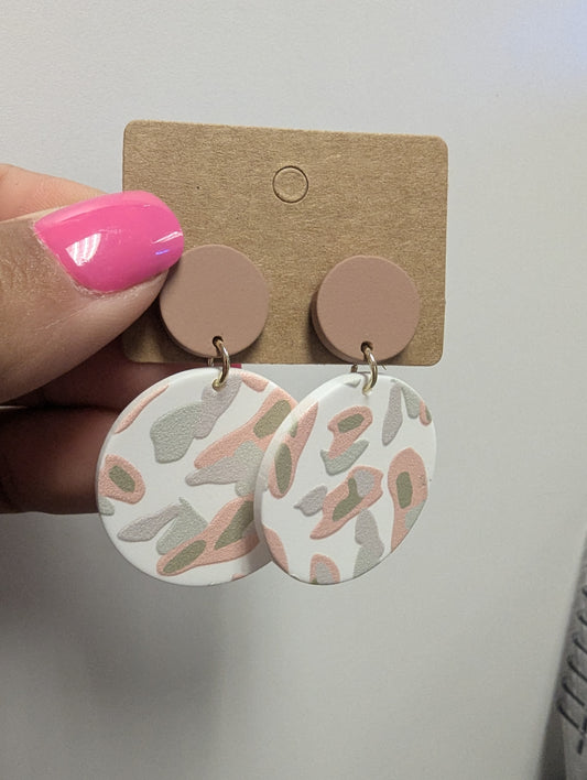 Round Mauve Earrings