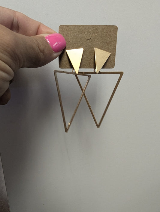 Triangle Gold Earrings