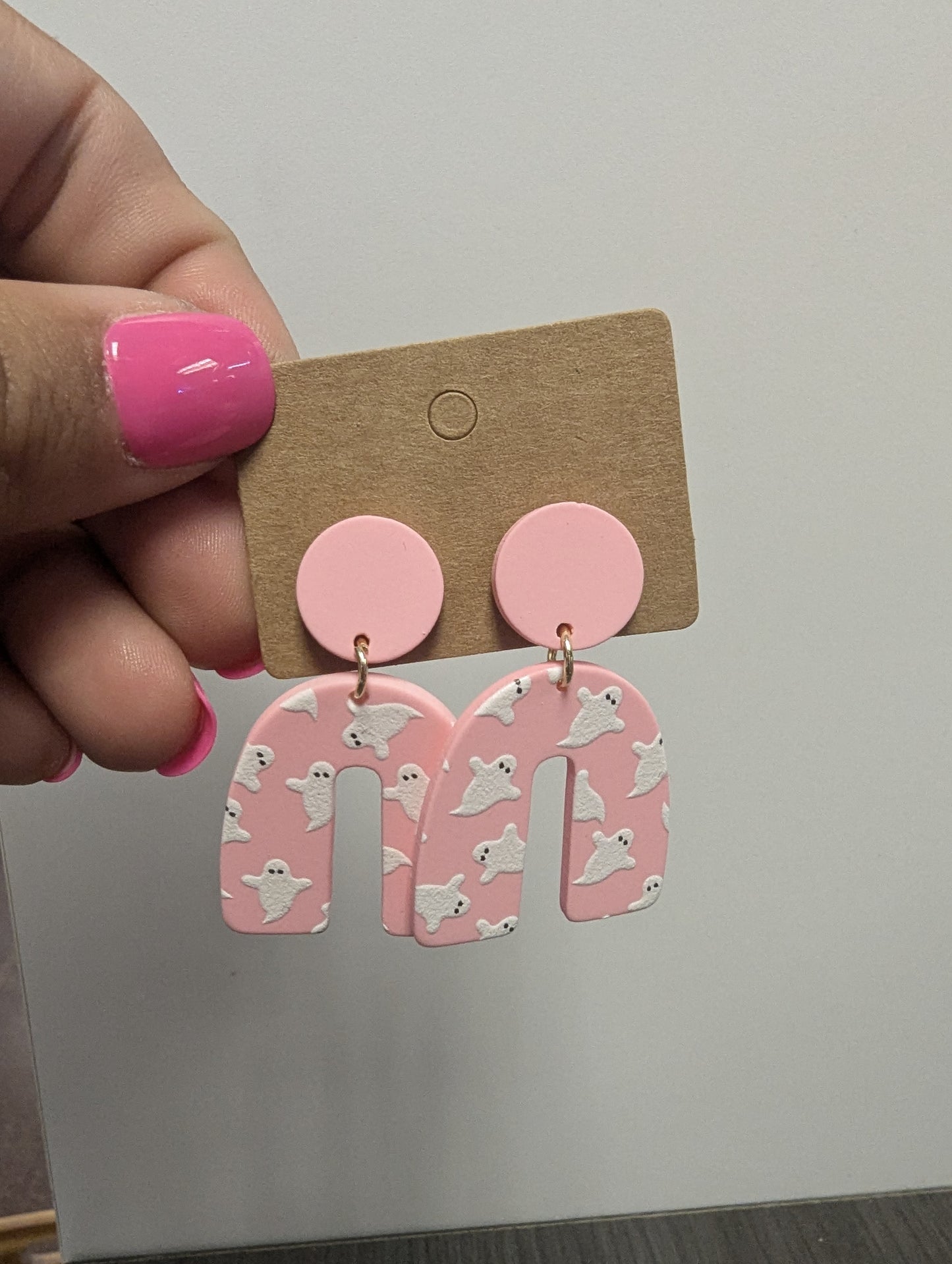 Pink Ghost Earrings2