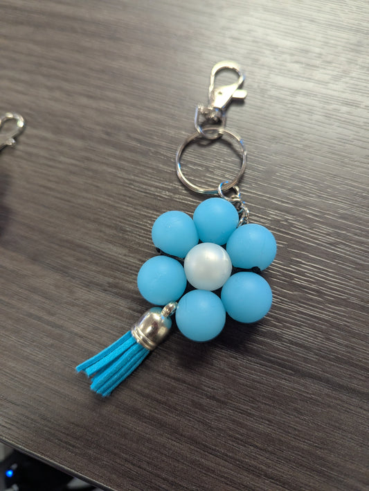 Blue Flower Keychain