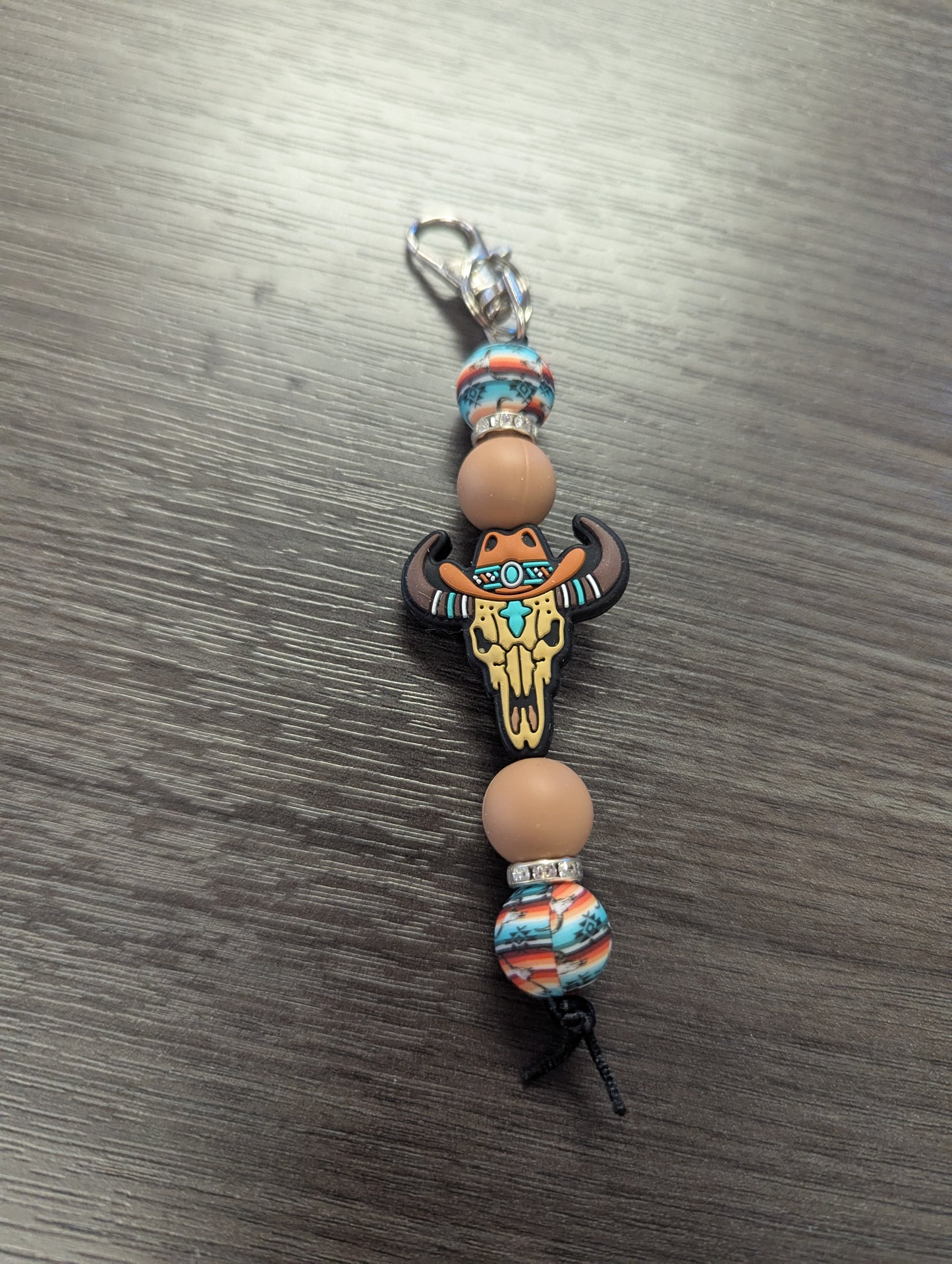 Western Skull Keychain