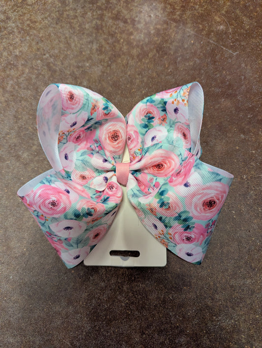 Pink Flower Bow