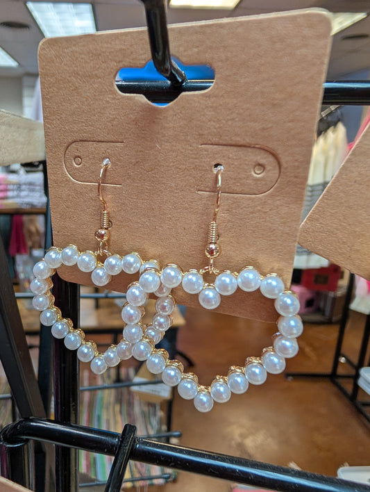 Pearl Heart Dangle