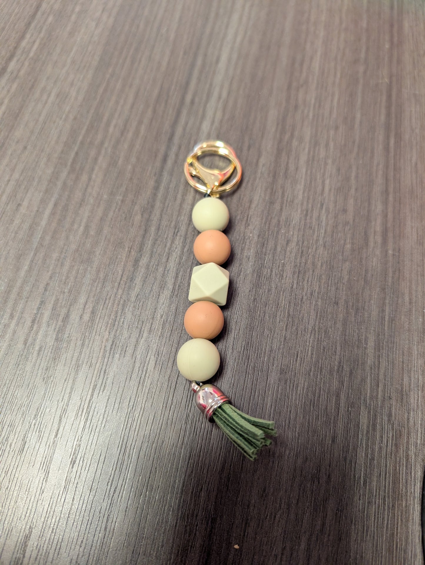 Green Brown Keychain