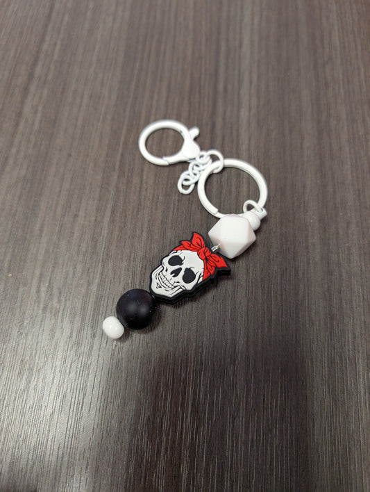Skull Bow Keychain