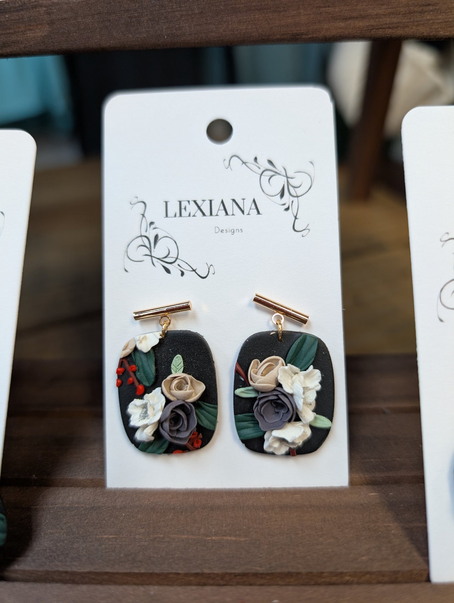 Floral Square Dangle