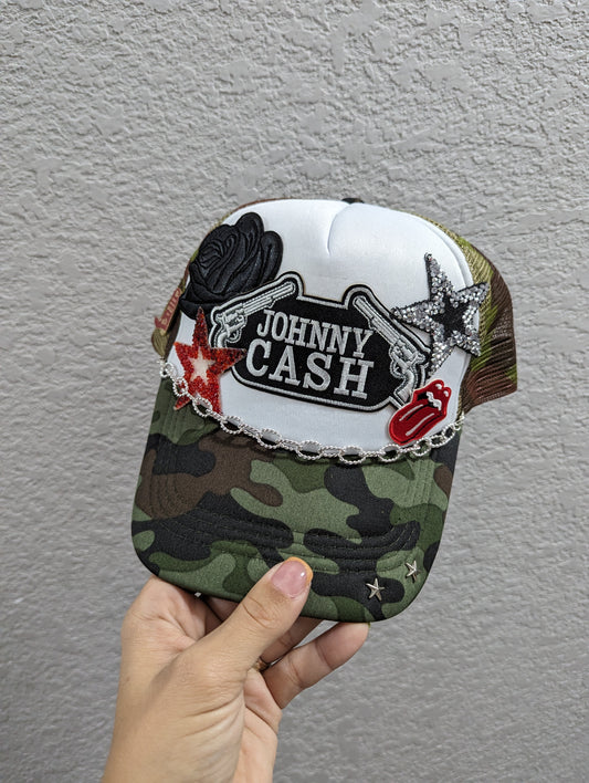 Johnny Cash Patch Trucker Hat