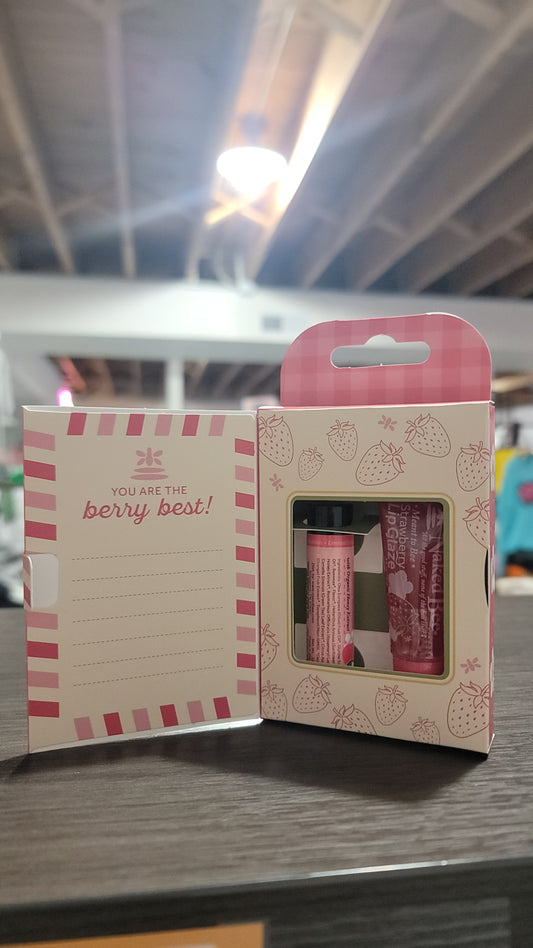 The Naked Bee- Strawberry Lip Care Duo