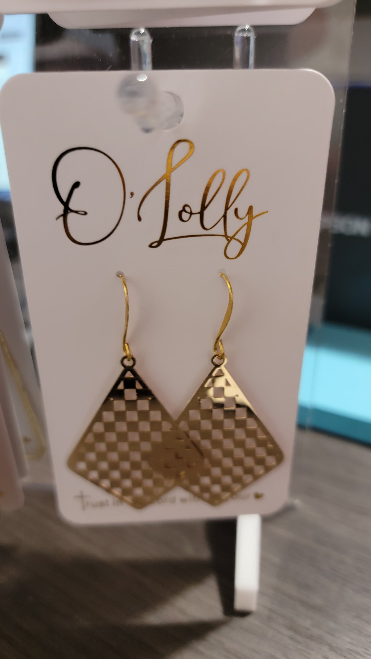 Gold Checkered Triangle