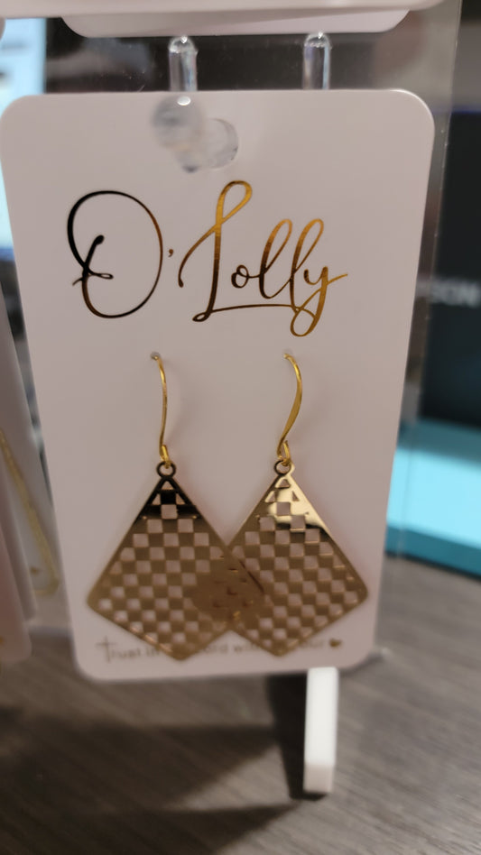 Gold Checkered Triangle