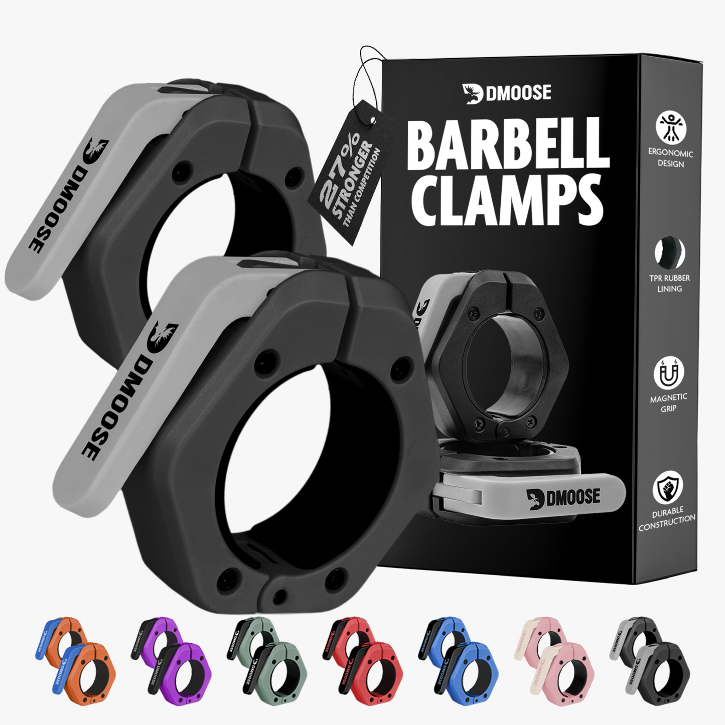 Barbell Clamps: Blue / Non Magnetic