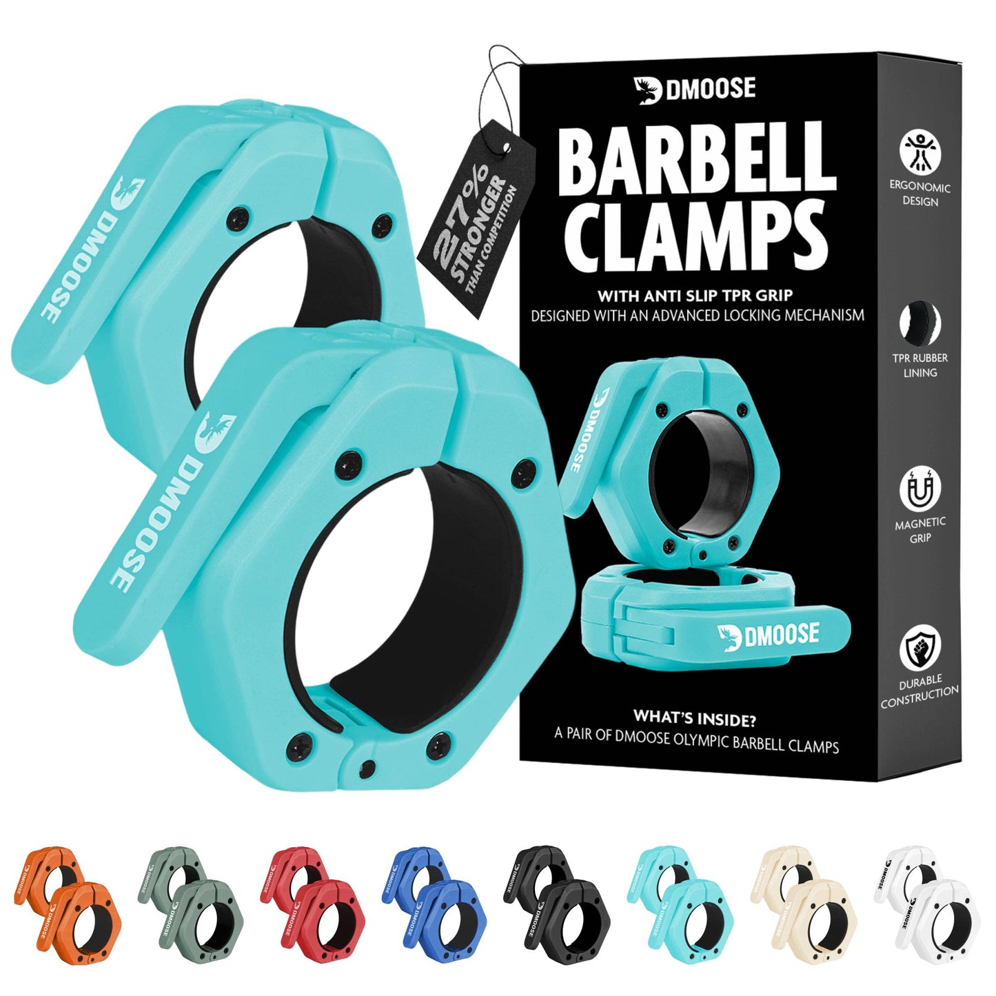 Barbell Clamps: Black / Non Magnetic