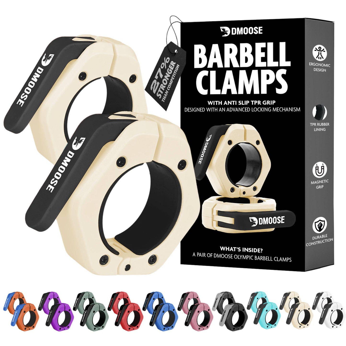 Barbell Clamps: Black / Non Magnetic