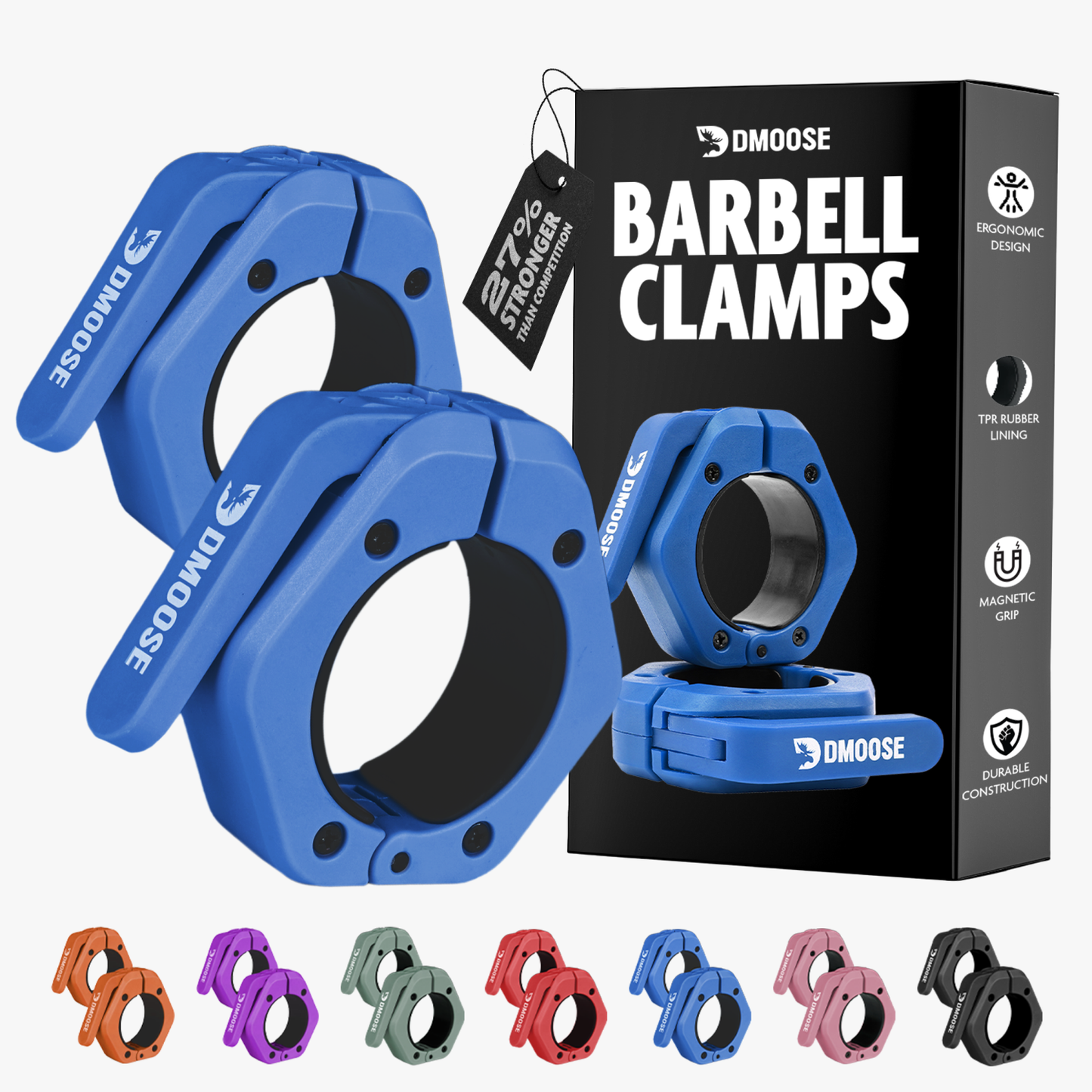 Barbell Clamps: Black / Non Magnetic