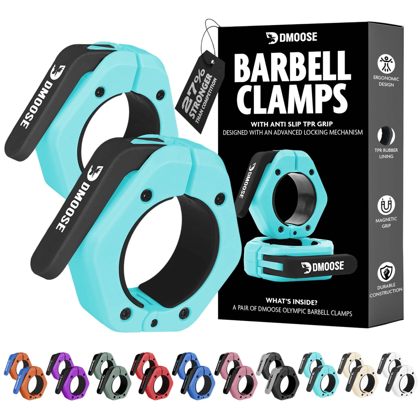 Barbell Clamps: Black / Non Magnetic