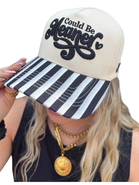 Could Be Meaner Striped Hat