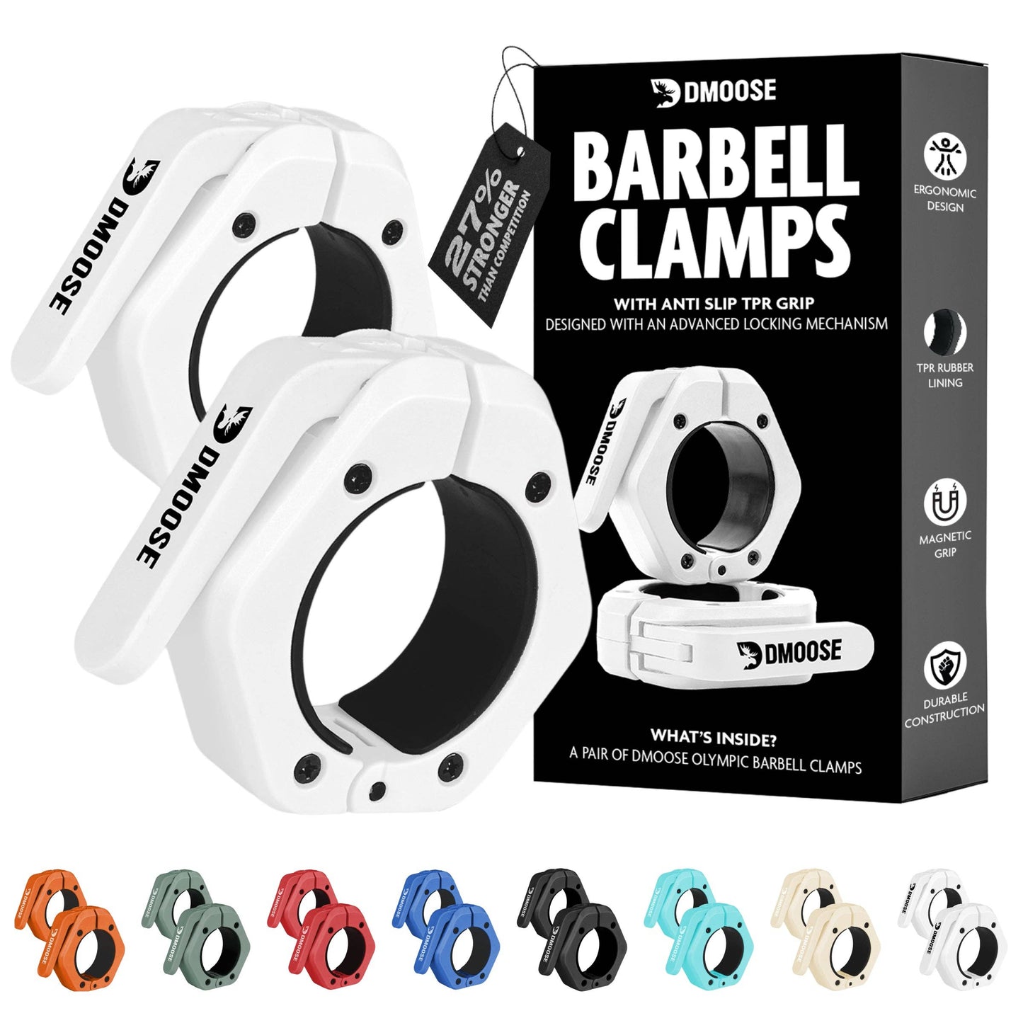 Barbell Clamps: Blue / Non Magnetic