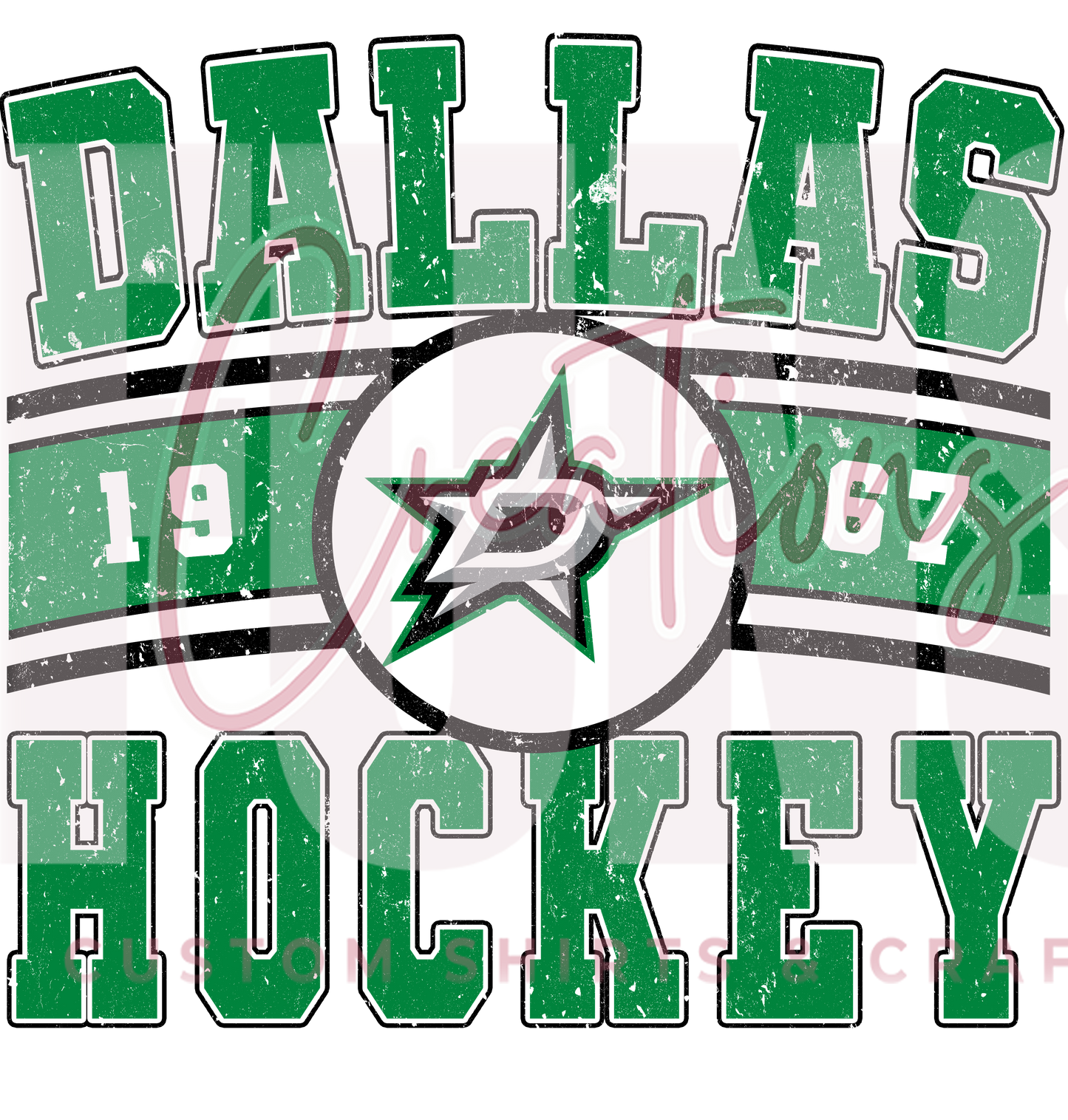 Dallas Hockey Logo DTF Transfer