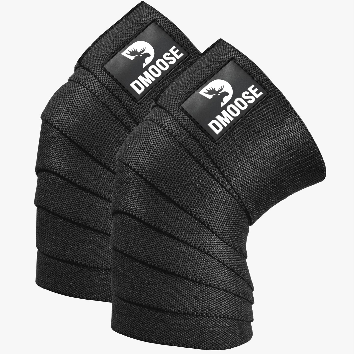 Knee Wraps for Weightlifting: Black (pair)