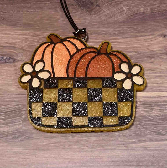 Checkered Basket- Mahogany Teakwood