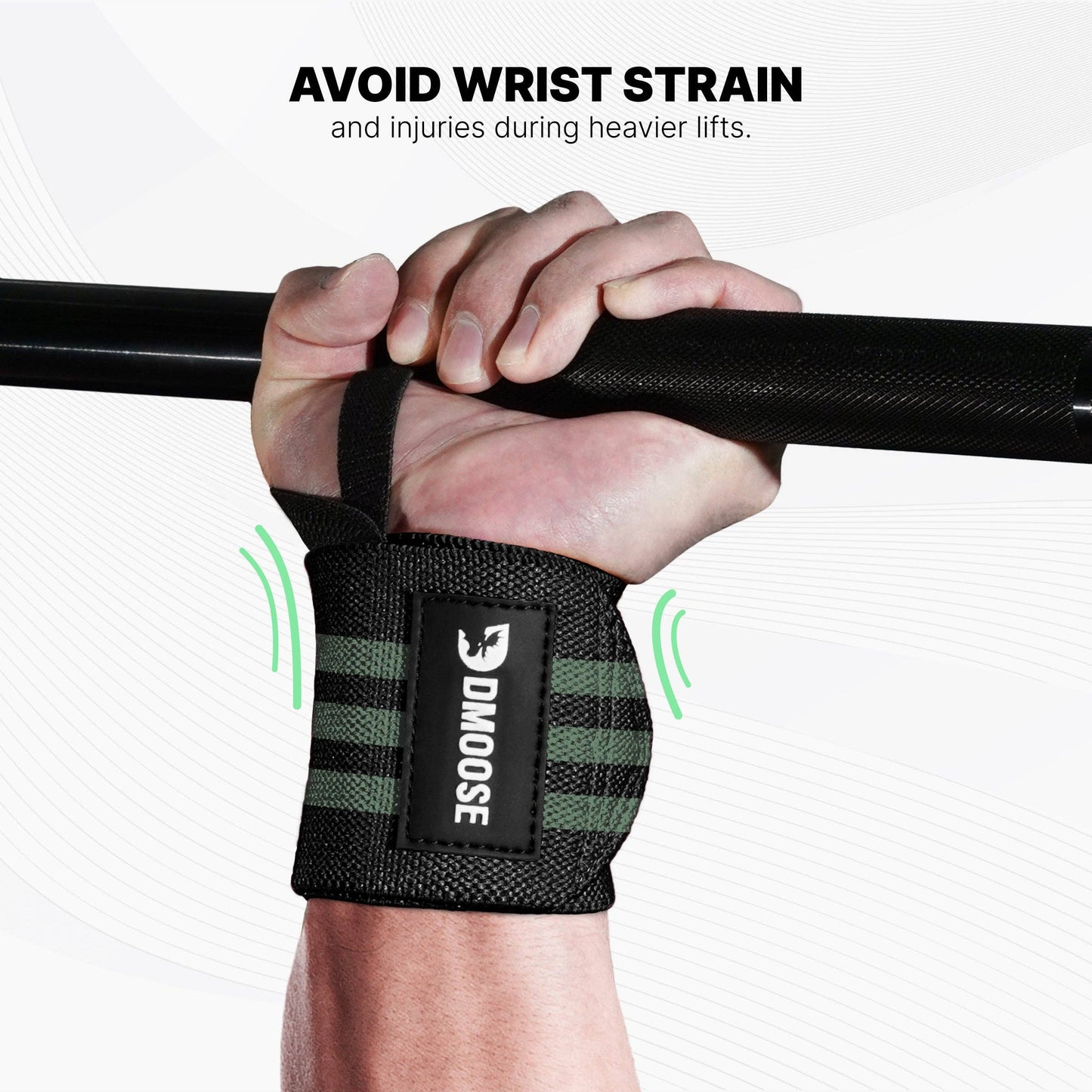 Wrist Wraps: Black Stripes / 18"