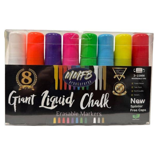 The Jumbo Giant 8Pack Liquid Chalk - Non-Toxic Water Based