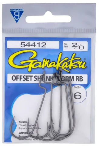 2/0 OFFSET SHANK WORM ROUND BEND 6PK