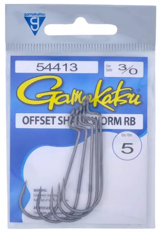 3/0 OFFSET SHANK WORM ROUND BEND 6PK