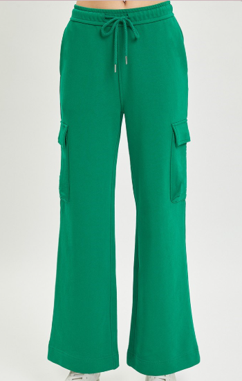 Risen Green Cargo Terry Pants