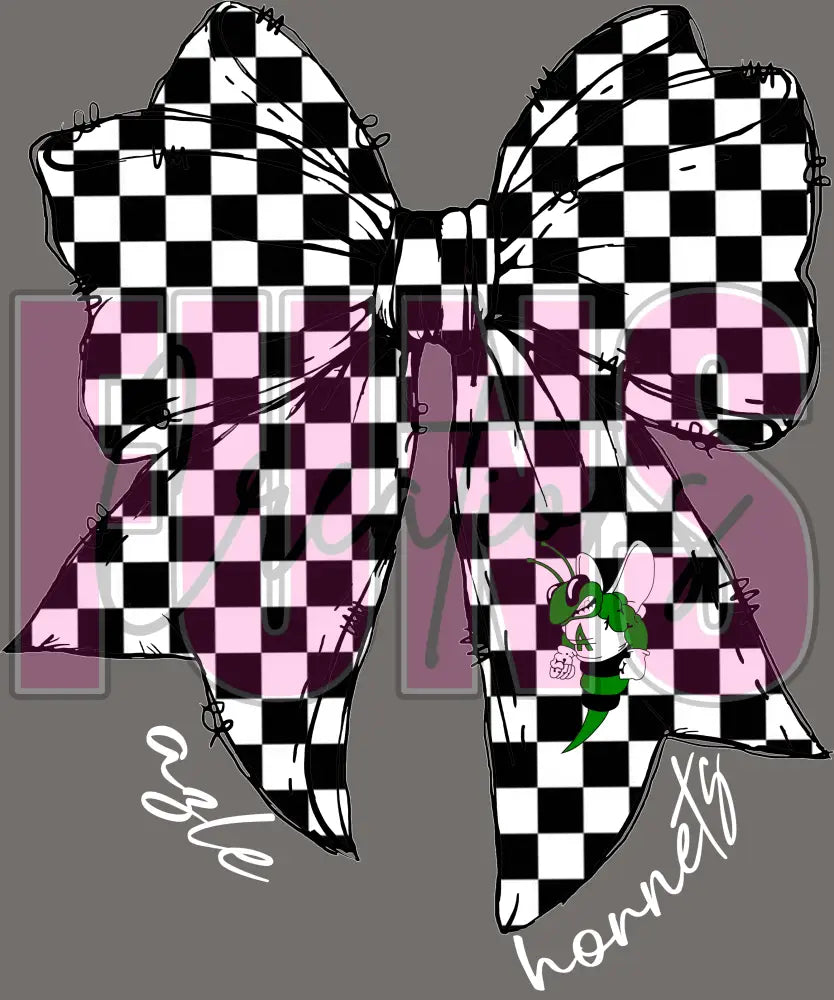 Hornets Checkered Bow