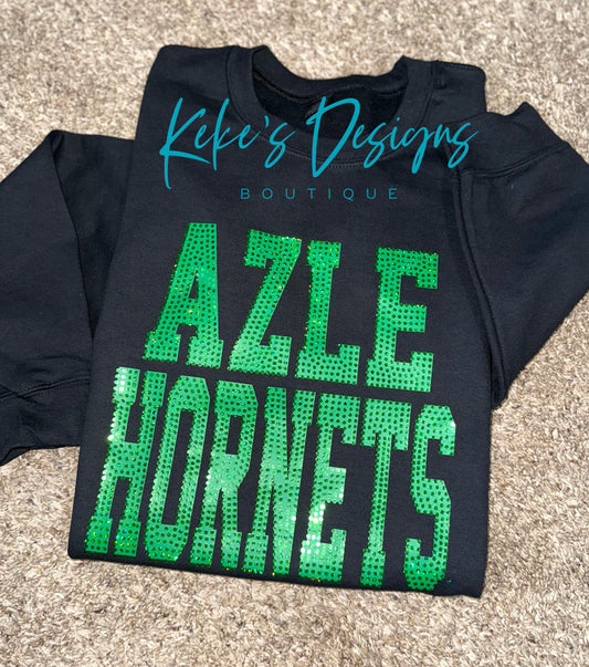 Azle Green Spangle Pullover