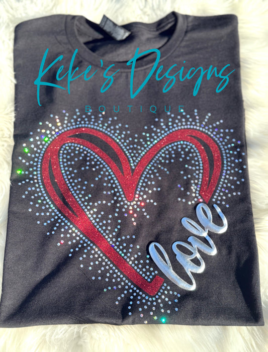 Heart Love Spangle Tee