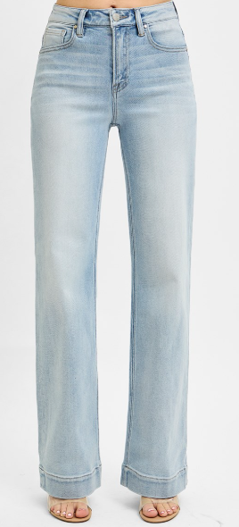 Risen High Rise Straight Jeans