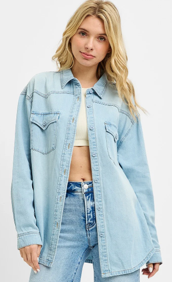 Western Yoke Light Denim Shirt
