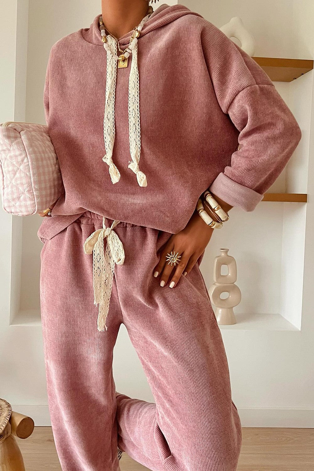 CORDUROY LACE SET