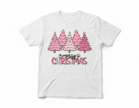 Merry Christmas Pink Trees