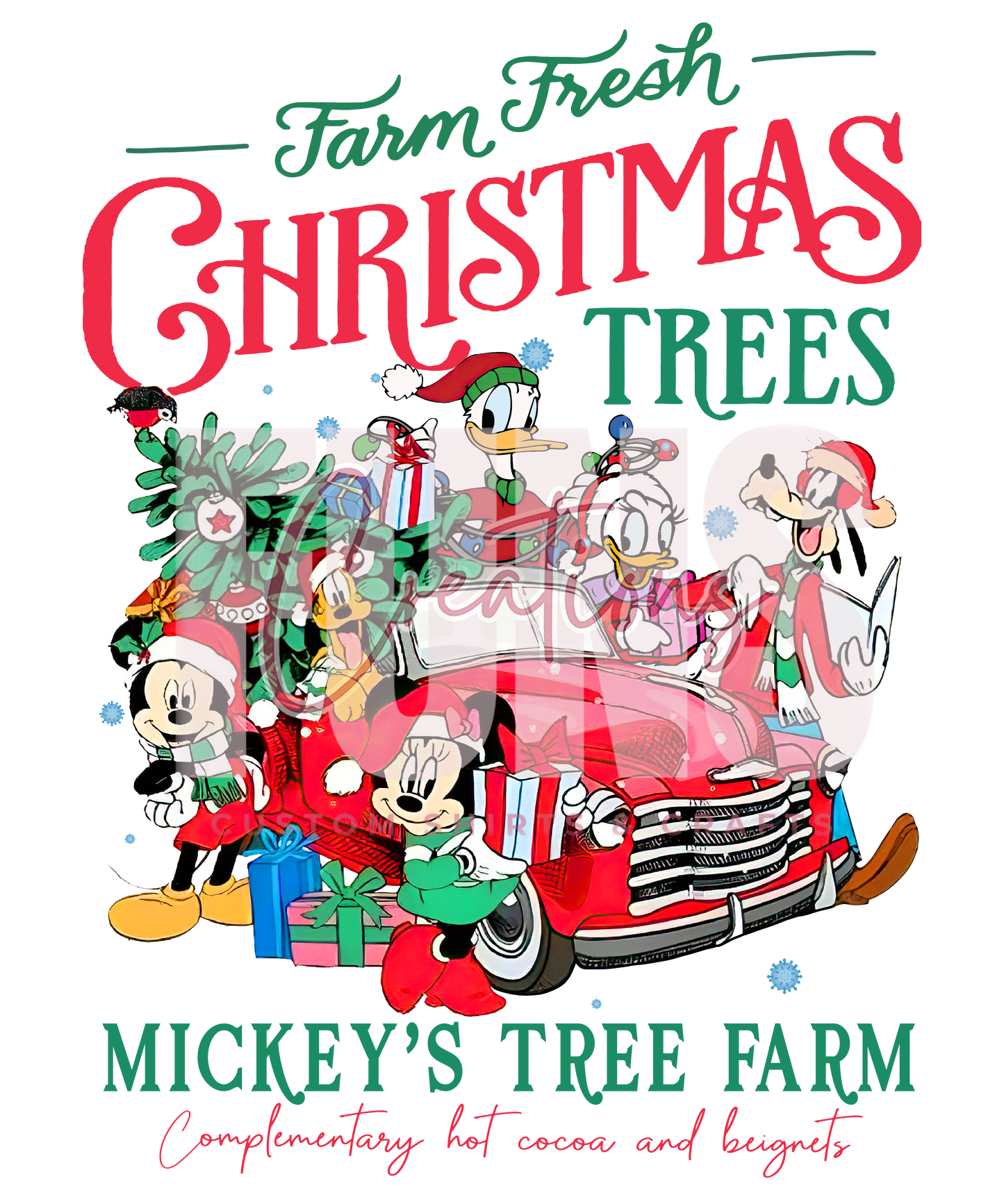 Mickey's Tree Farm DTF Transfer