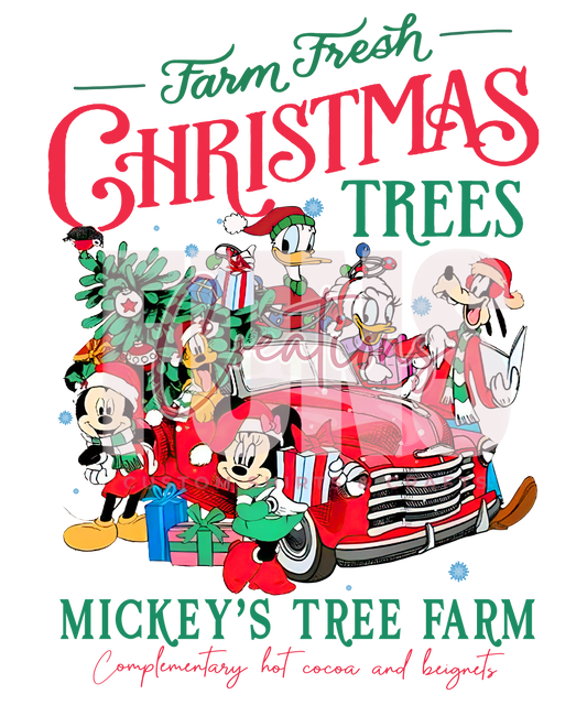 Mickey's Tree Farm DTF Transfer