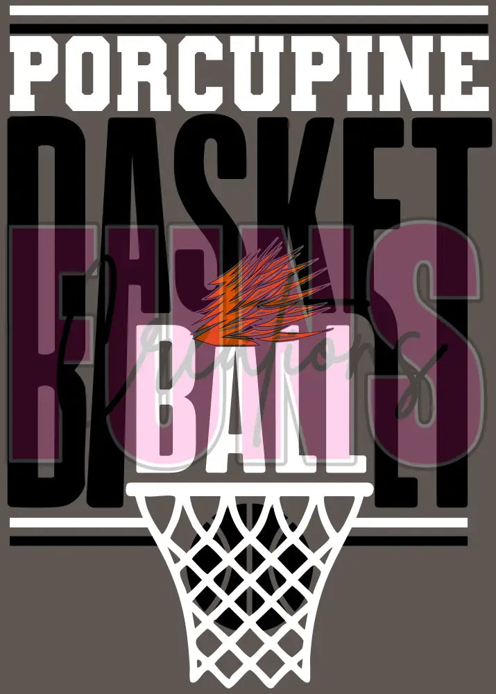 Porcupine Basketball 2 Black